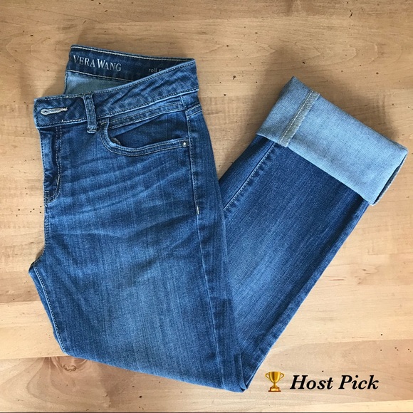 Simply Vera Vera Wang Denim - Simply Vera Vera Wang Roll Cuff Capri Jeans